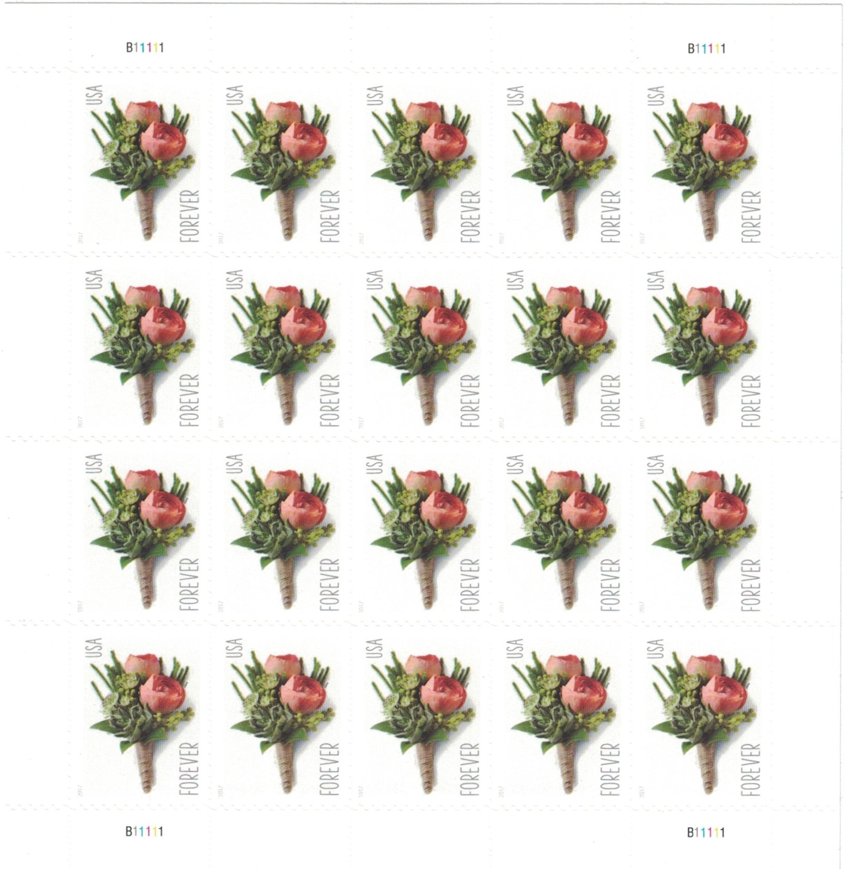 Amazon.com: Celebration Boutonniere Forever Stamps - Sheet of 20
